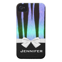 icy blue tiger stripes pattern case-mate iphone 4 case