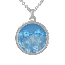 Icy Blue Winter Wonderland Wedding Pendants