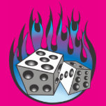 Icy Flaming Dice Tshirt