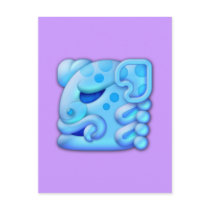 Icy Maya Jaguar Head Postcard by jamieco Icy Maya Jaguar Head Postcard