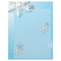 Icy Snowflake Letterhead Stationary