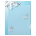 Icy Snowflake Letterhead Stationary