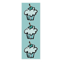 icy snowflakes cupcake bookmark business cards