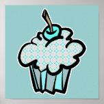 icy snowflakes cupcake print