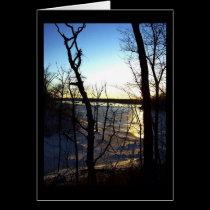 Icy Sunset - Beautiful Customizable Greeting Cards cards