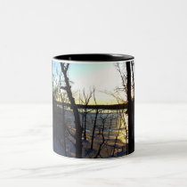Icy Sunset - Frozen Lake Photograph Custom Mug mugs