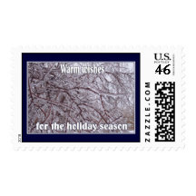 Icy Tree Christmas Stamp
