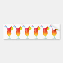 Icy Tropical Rum Punch Bumper Stickers