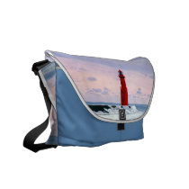 Icy Waters Lighthouse Messenger Bag