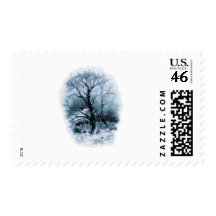 Icy Winter Scene Postage