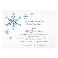Icy Winter Snowflake Wedding Invitation