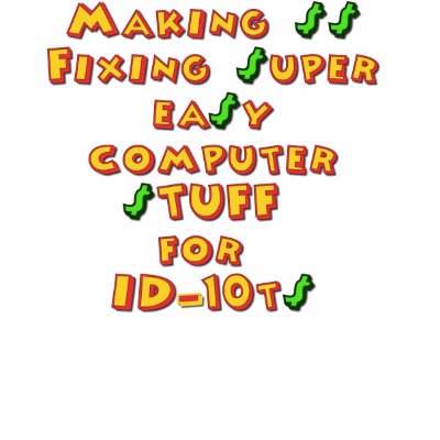 ID10T (Mickie lettering) T-shirt by henryguerrero