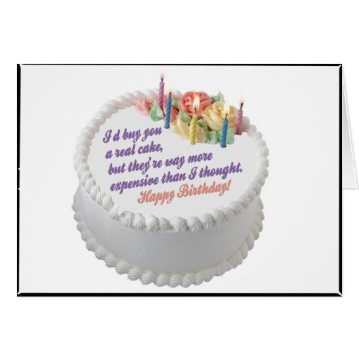 I'd Buy You a Real Cake Cards