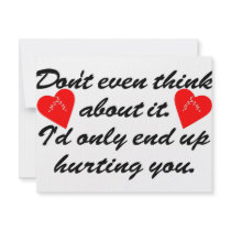 I'd Only End Up Hurting You invitations