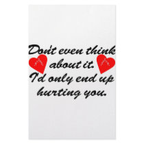 I'd Only End Up Hurting You stationery