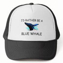 I'd Rather Be A Blue Whale hats by AnimalShirts I'd Rather Be A Blue Whale hats