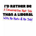 I'd Rather Be A Conservative Nut Job t-shirts