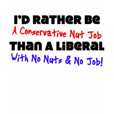 Id Rather Be A Conservative Nut Job Tshirt