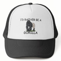 I'd Rather Be A Gorilla hats by AnimalShirts I'd Rather Be A Gorilla hats