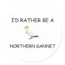 I'd Rather Be A Northern Gannet stickers