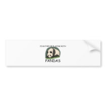 I'd Rather Be A Panda Bear bumper stickers by AnimalShirts I'd Rather Be A Panda Bear bumper stickers