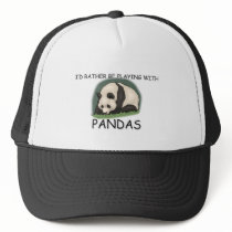 I'd Rather Be A Panda Bear hats by AnimalShirts I'd Rather Be A Panda Bear hats