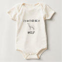 I'd Rather Be A Wolf t-shirts by AnimalShirts I'd Rather Be A Wolf t-shirts