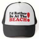 I'd Rather Be At The Beach - Red hats