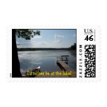 I'd rather be at the lake! postage
