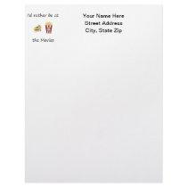 I'd rather be at the movies personalized letterhead