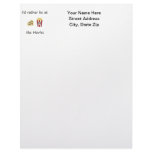 I'd rather be at the movies personalized letterhead