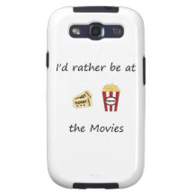 I'd rather be at the movies samsung galaxy s3 case
