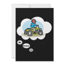 I'd rather be ATV Riding 4 Personalized Invitations
