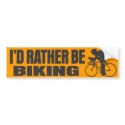 I'd Rather Be Biking bumper stickers