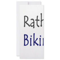 I'd Rather Be Biking Personalized Rack Card