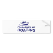 I'd Rather Be Boating bumper stickers