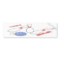 I'd Rather be Bowling Bumper Sticker