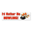 I'd Rather Be Bowling bumper stickers by meowser I'd Rather Be Bowling bumper stickers