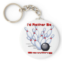 I'd Rather Be Bowling Keychains