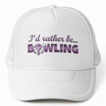 I'd rather be BOWLING (Purple) Hat