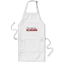 I'd rather be BOWLING (Red) Apron