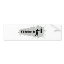 I'd Rather Be Boxing Bumper Sticker