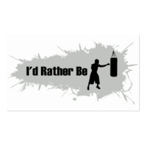 I'd Rather Be Boxing Business Card Template