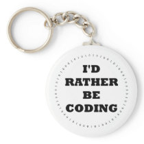 I'd Rather be Coding Keychain