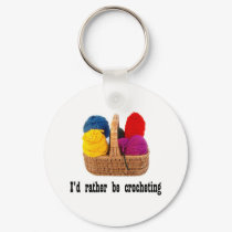I'd rather be crocheting Keychain by towalj I'd rather be crocheting Keychain