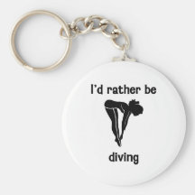 I'd rather be diving key chains