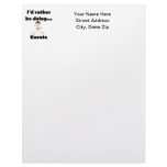 I'd rather be doing Karate Personalized Letterhead