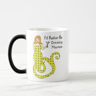 "I'd Rather Be Drinking Martinis" Mermaid Coffee Mugs