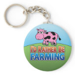 I'd Rather be Farming! (Virtual Farming) keychains