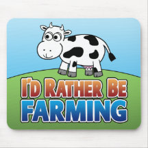 I'd Rather be Farming! (Virtual Farming) Mousepads